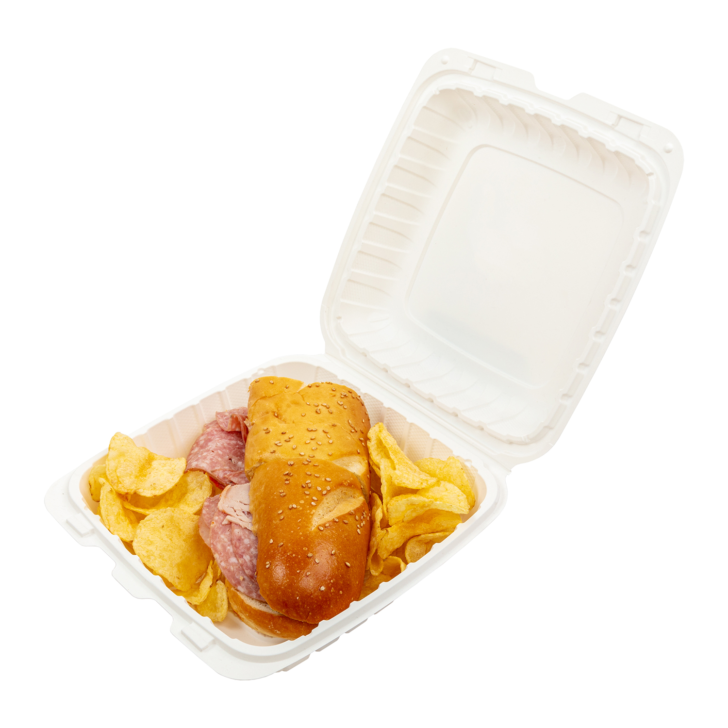 Small Medium Large Polystyrene Foam Food Containers Takeaway Box Hinged lid BBQ 